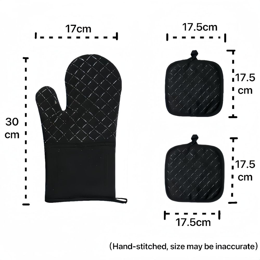 4-Piece Set, Extended Kitchen  - đánh giá và giá Oven Mitt Silicone
